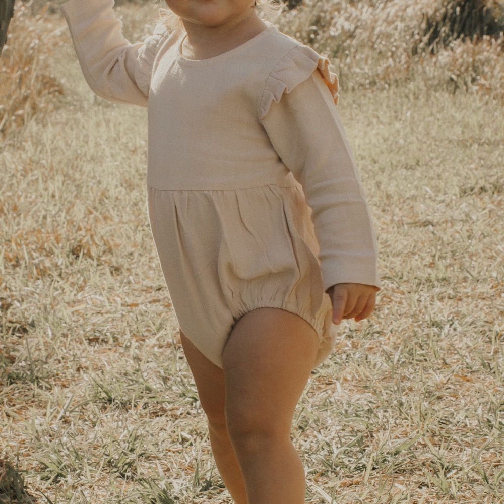 Nude infant romper
